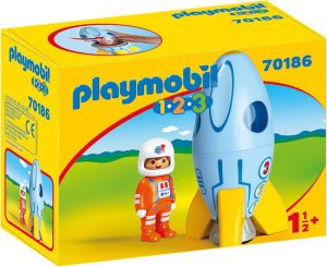 PLAYMOBIL 1.2.3 Astronaut met raket - 70186