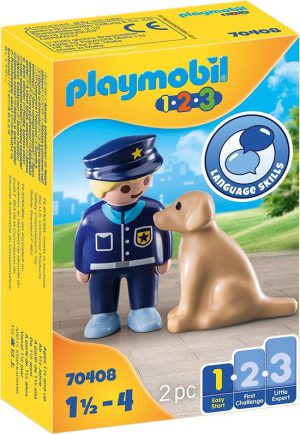 PLAYMOBIL 1.2.3 Politieman met hond - 70408