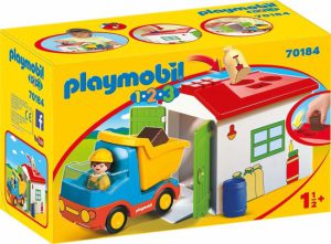 PLAYMOBIL 1.2.3 Werkman met sorteer-garage - 70184