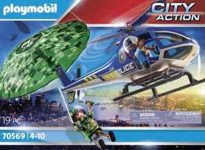 PLAYMOBIL City Action Politiehelikopter: parachute-achtervolging - 70569