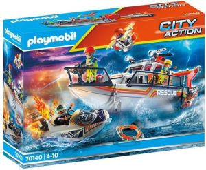 PLAYMOBIL City Action Redding op zee: brandbestrijdingsmissie met reddingskruiser - 70140