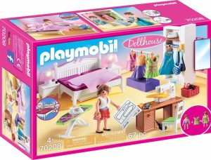 PLAYMOBIL Dollhouse Slaapkamer met mode ontwerphoek - 70208