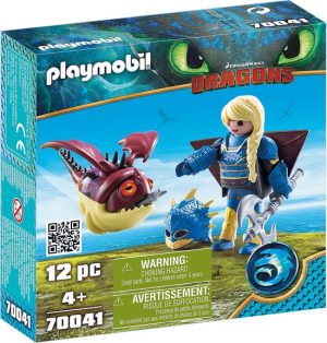 PLAYMOBIL Dragons Astrid in vliegpak en Schrokop - 70041