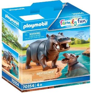 PLAYMOBIL Family Fun Nijlpaard met baby - 70354