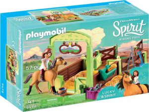 PLAYMOBIL Spirit Lucky & Spirit met paardenbox - 9478