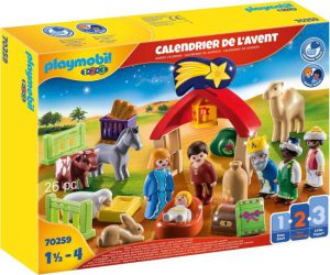 Playmobil 1.2.3 - 1.2.3 Adventskalender ""Kerststal"" 70259