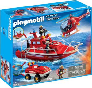 Playmobil 9503 - Mega Brandweer Set - Inclusief boot met onderwatermoter